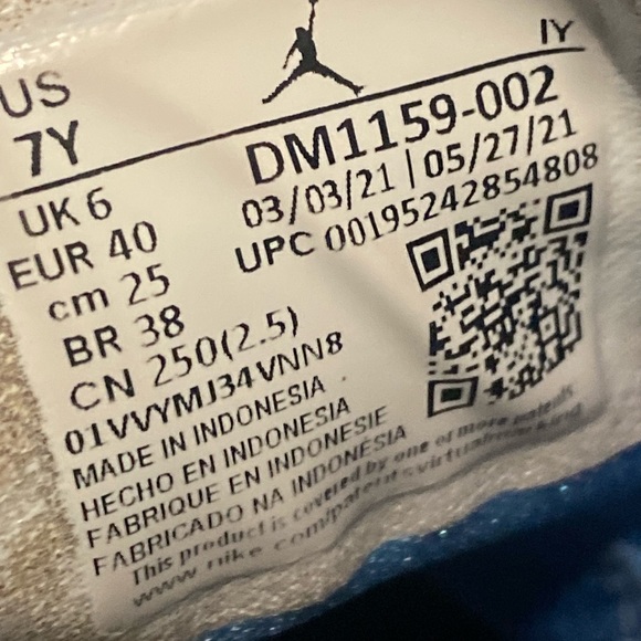 Air Jordan 6-17-23 Retro UNC Blue size 8.5 womens university - Picture 7 of 7